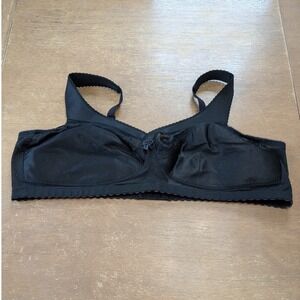 Glamorise MagicLift 1591 Black Wireless Full Coverage Bra Womens Size‎ 50B